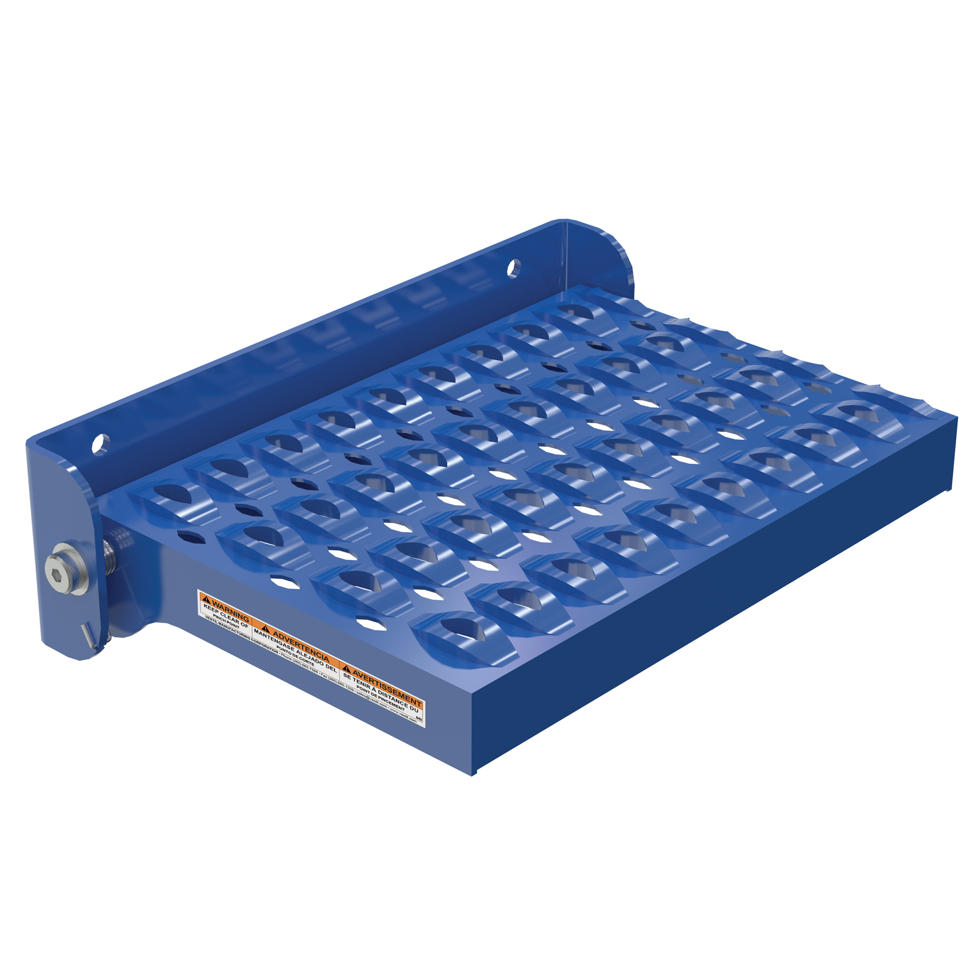 Vestil Spring Loaded Fold-Up Step - 4ft., 350-Lb. Capacity, Serrated Steel, Model# SFS-149-SL